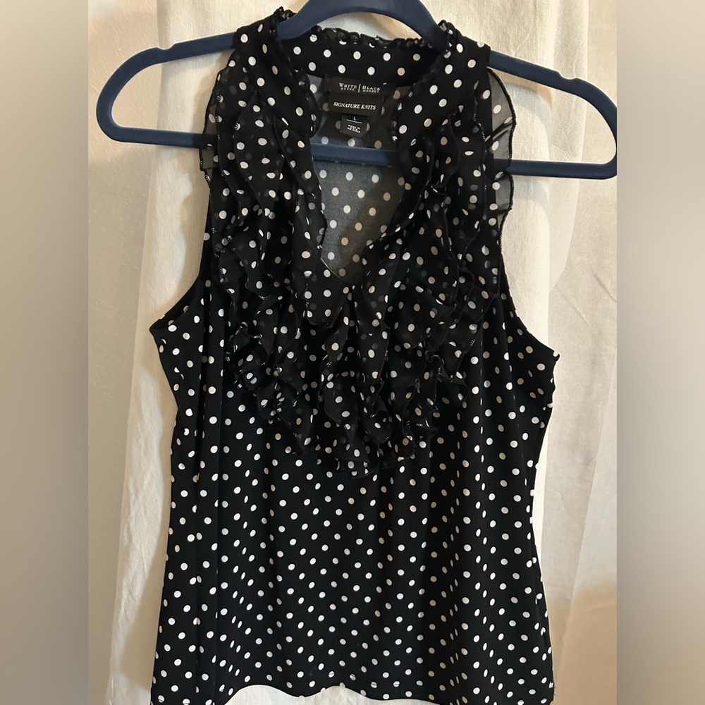 White House Black Market ruffle shirt